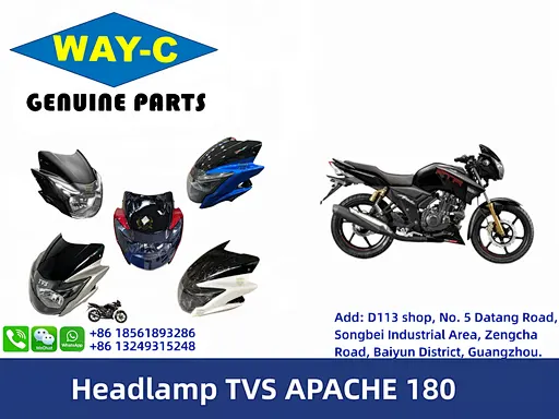 WAY-C Motorcycle Front Headlight Assembly TVS Apache RTR 180 LED Headlamp TVS180 N92202392H